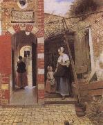 Pieter de Hooch The Countyard of a House in Delf china oil painting reproduction